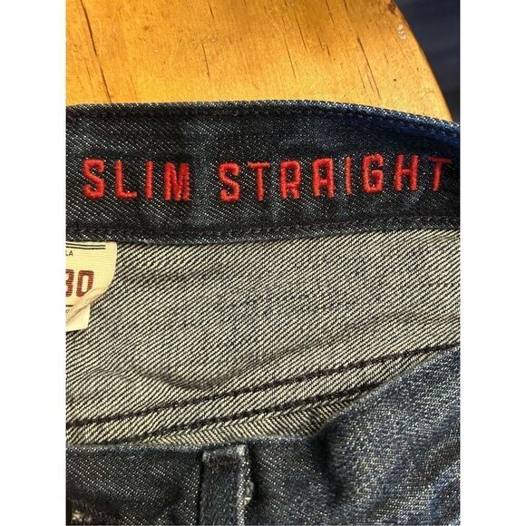 Urban Pipline Slim Straight Jeans Distressed Blue Mens Size 34x30 (0099) measure - Picture 8 of 9